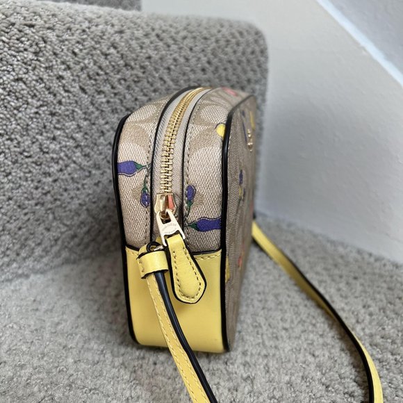 Mini Camera Bag In Signature Canvas With Dreamy Veggie Print butterfly C8752 - Picture 4 of 8